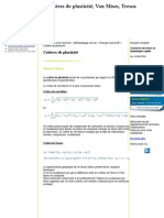 Calcul de Structure, Critères de Plasticité, Von Mises, Tresca