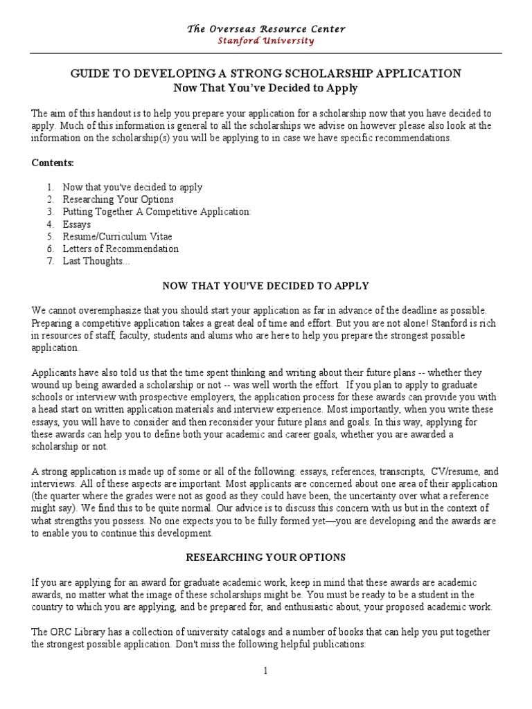 General Application Guide PDF Graduate School Essays