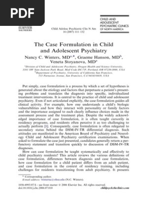 Case Formulation