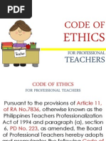 Code Of Ethics For Professional Teachers Philippines Teachers Oath Of Office