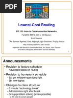 Lowest-Cost Routing: EE 122: Intro To Communication Networks