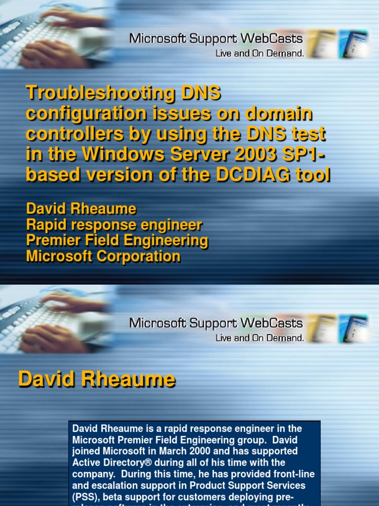 Troubleshooting DNS Using DCDIAG | PDF | Active Directory | Domain Name