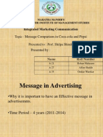 Message Comparison in Coca-Cola and Pepsi: Integrated Marketing Communication