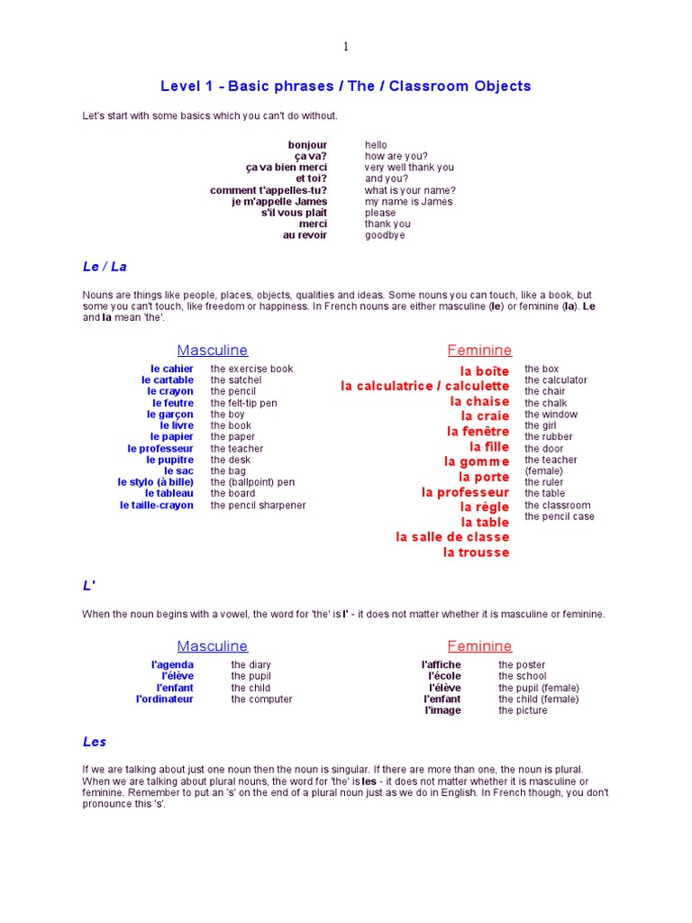 Easy French | Pdf | Grammatical Gender | Grammatical Conjugation