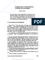 Filón de Alejandría y La Inteligencia Extrañada (Art.)