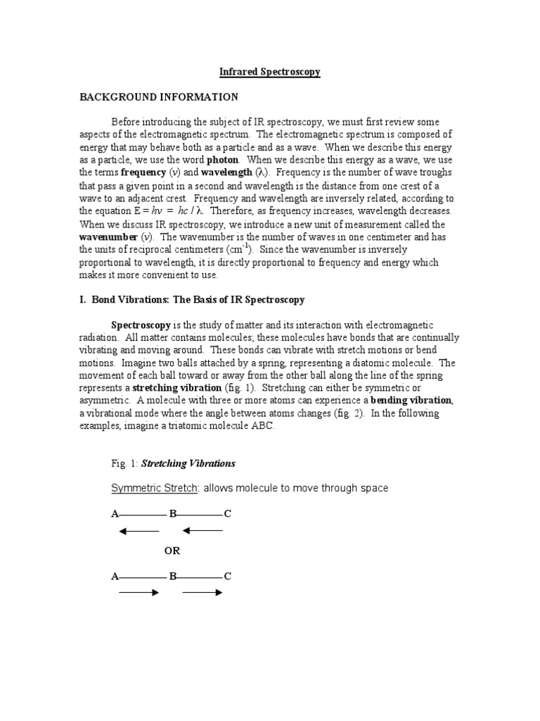 Notes 14C IR PDF Infrared Spectroscopy Spectroscopy
