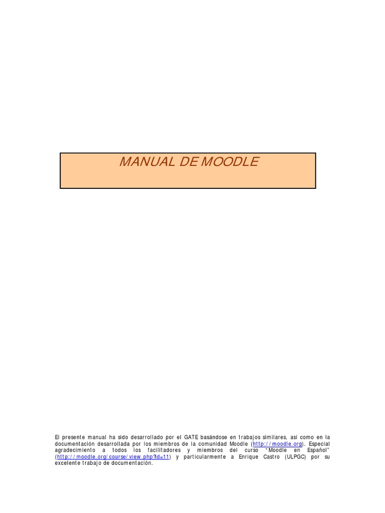 Manual Moodle | PDF