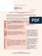 Modifican Reglamento de Seguridad y Salud en El Trabajo - Decreto Supremo 006-2014-TR