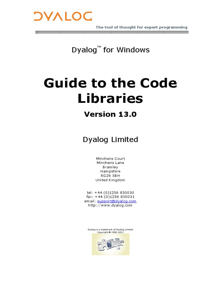 Guide To The Code Libraries | PDF | Apl (Programming Language) | Web Server