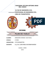 Informe de Fotogrametria Plan de Vuelo