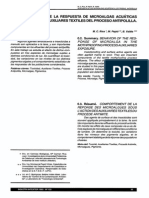 Comportamiento de La Respuestas de Microalgas Acuaticas Bajo La Accion de Auxiliares Textiles Del Proceso Antipolilla