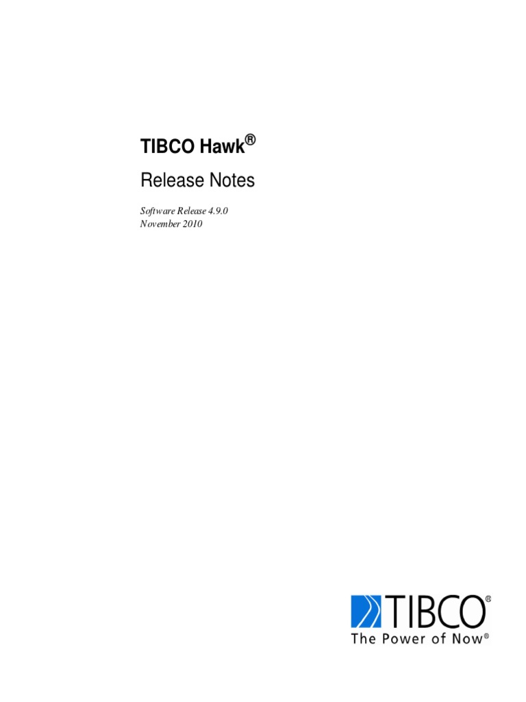 TIB Hawk 4.9.0 Relnotes | PDF | Command Line Interface | Windows Registry