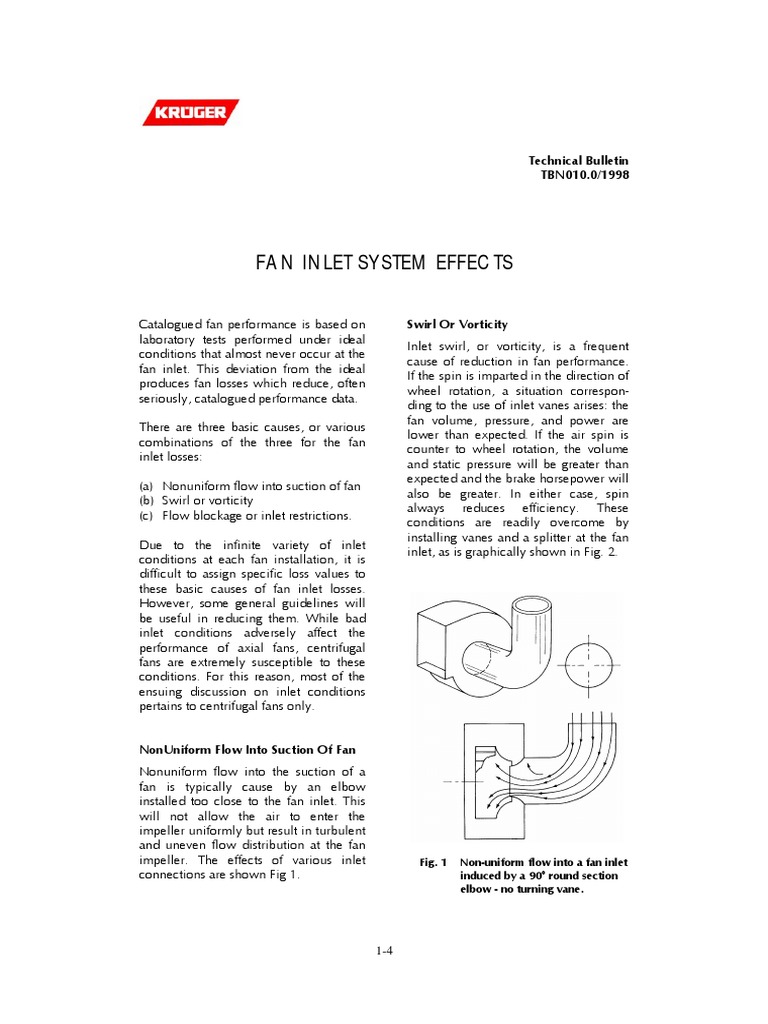 Fan Inlet System Effects | PDF | Mechanical Fan | Belt (Mechanical)