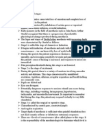 Anesthesia Signs and Stages