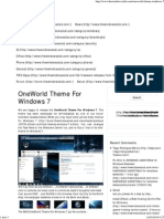 OneWorld Theme For Windows 7