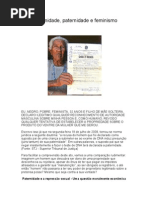 Maternidade paternidade e feminismo