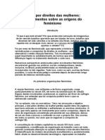 A Luta Por Direitos Das Mulheres - Apontamentos Sobre As Origens Do Feminismo