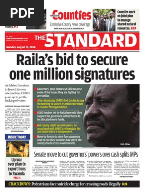 298px x 396px - The Standard - 2014-08-11 | PDF | United States Senate | Kenya