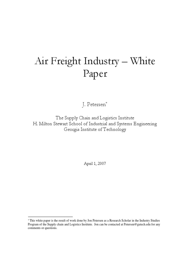 Air Freight Industry Overview and Challenges | PDF | Cargo | Airlines