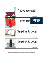 I Love To Read! I Love To Read! Reading Is Cool! Reading Is Cool!