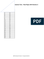 20534 Past Paper 2010 Section 2 Answer Key