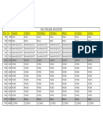 Time Table (Workout)