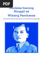 Download Madalas itanong hinggil sa Wikang Pambansa FAQs on the National Language by Lits Laborski SN236486558 doc pdf