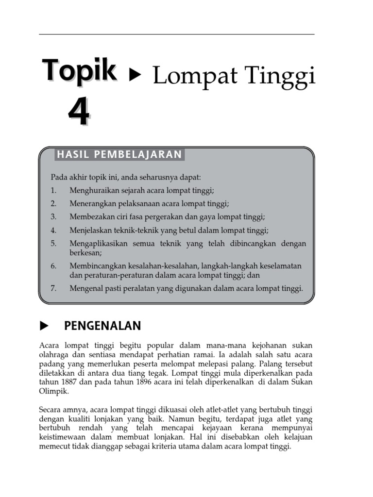 Topik 4 Lompat Tinggi