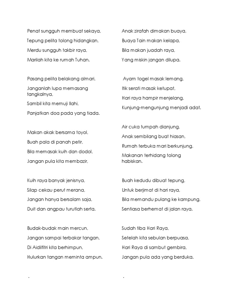 Pantun Hari Raya Pdf
