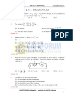 GATE 2013 Complete Solutions of EE- Electrical Engineering