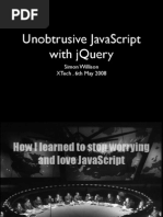 Unobtrusive JavaScript With Jquery