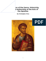 A Discussion of The Genre, Historicity, Date, and Authorship of The Acts of The Apostles