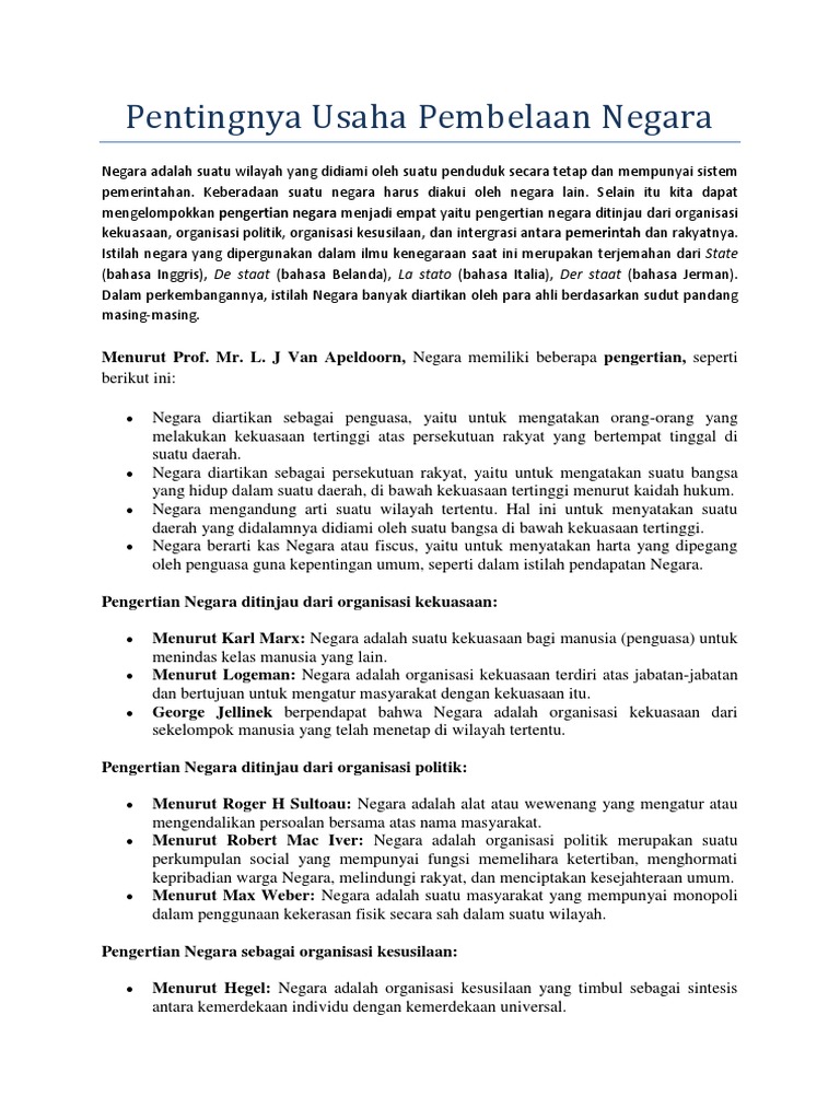 Pentingnya Usaha Pembelaan Negara Pdf