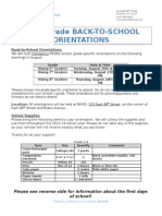 2014-15 Family Orientation Notice Grades 6 7 8
