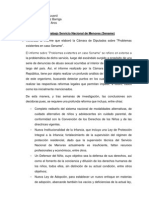 Minuta de Trabajo Servicio Nacional de Menores