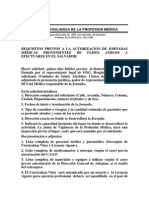 Requisitos de Jornadas Medicas EL Salvador