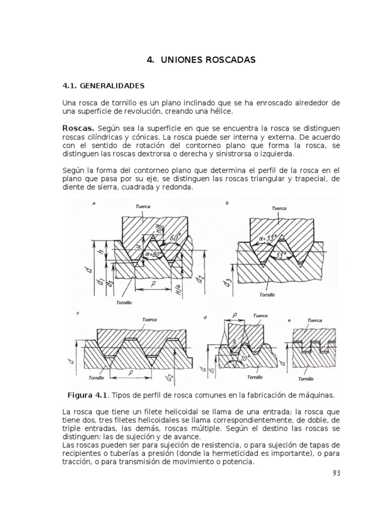 UNIONES ROSCADAS | Tornillo | Metalistería