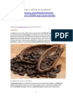 21 Qué Es El Cacao y Dónde Se Produce