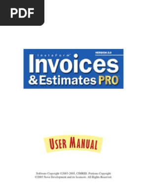 Invoices & Estimates Pro User Manual