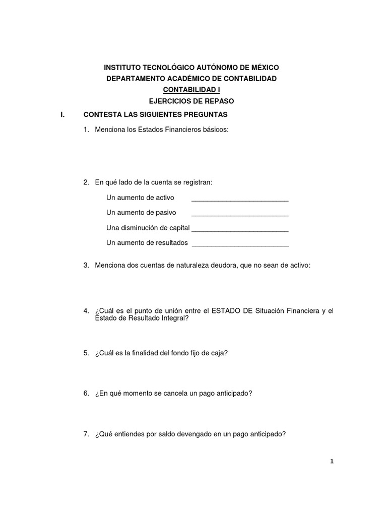 Ejercicios de Repaso Primer Parcial | PDF | Euro | Contabilidad