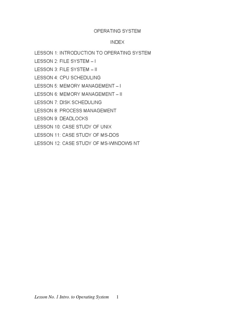 Operating System Windows And Linux Pdf