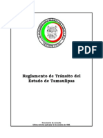 Reglamento de Tránsito Del Estado de Tamaulipas