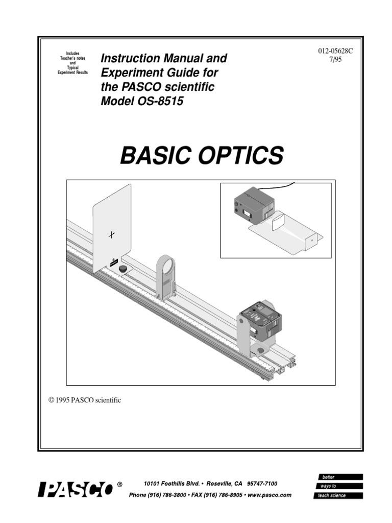 Basic Optics PDF Lens (Optics) Refraction