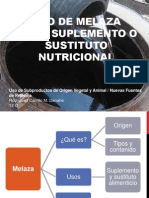 Uso de Melaza Como Suplemento o Sustituto Nutricional