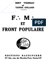 Albert Vigneau Vivienne Orland Franc-maconnerie Et Front Populaire
