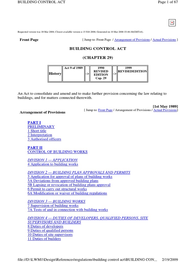 Singapore Building Control Act | Building Code | Deep Foundation | Free ...