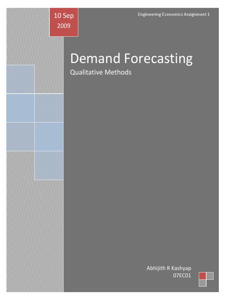 Qualitative Methods Of Demand Forecasting Forecasting Supply And Demand