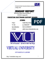 Internship Report Management Pakistan Software Export Board Pseb