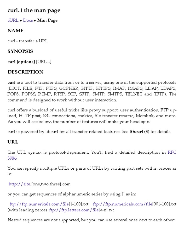 cURL How To Use PDF File Transfer Protocol Hypertext Transfer