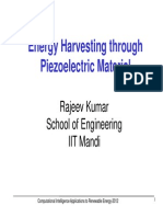 Energy Harvesting Throurgh Piezoelectric Materials